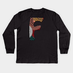 F Aboriginal Alphabet Kids Long Sleeve T-Shirt